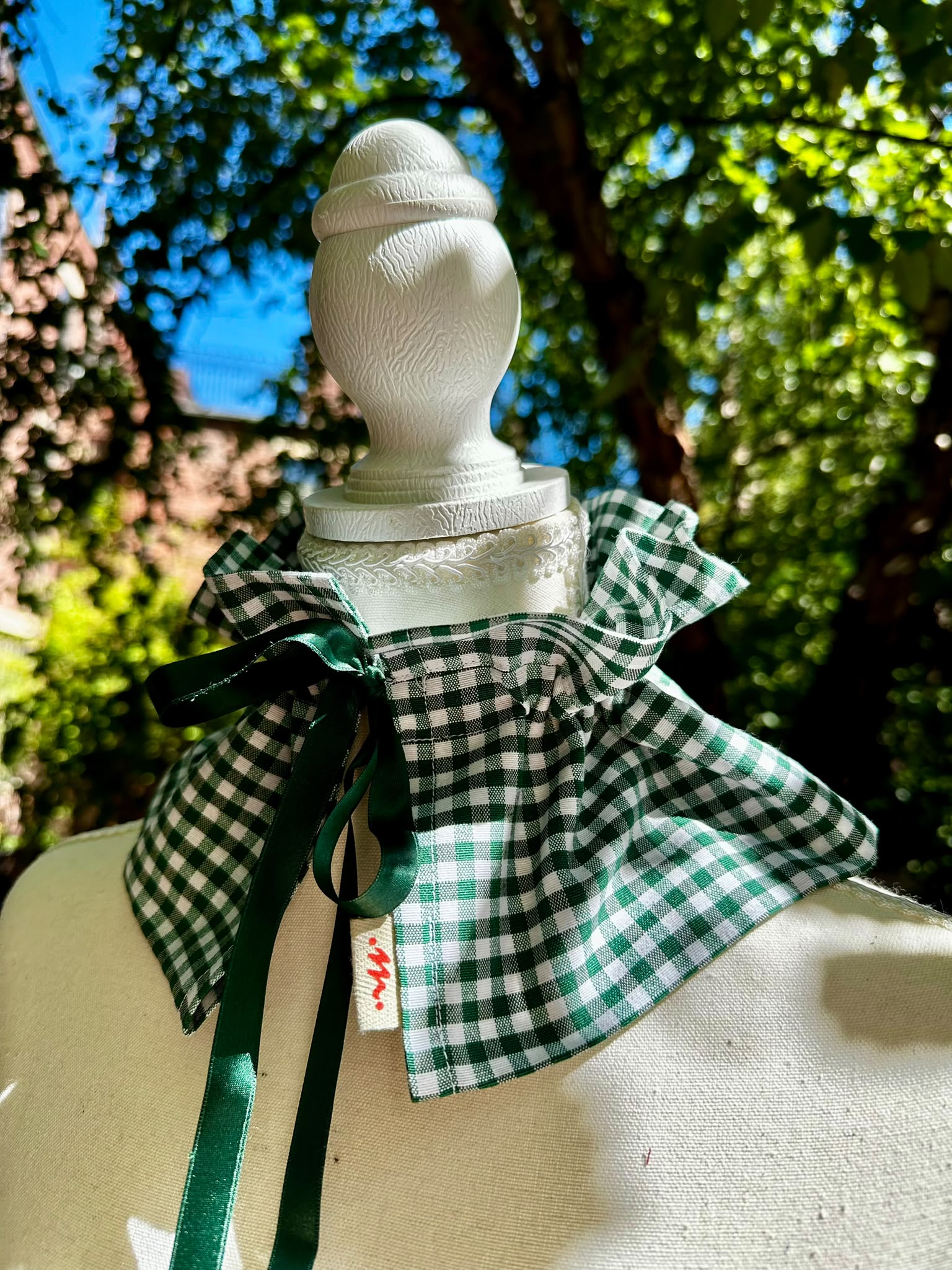 Vera — Green Gingham Collar